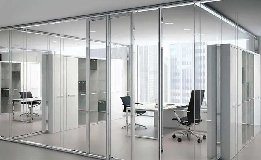 پارتیشن اداری شیشه‌ای